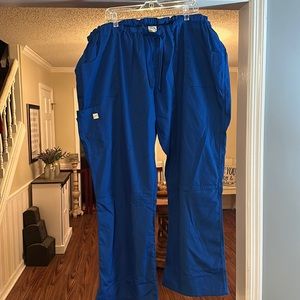 Butter soft, six pocket scrub pants, royal blue, 3X, new